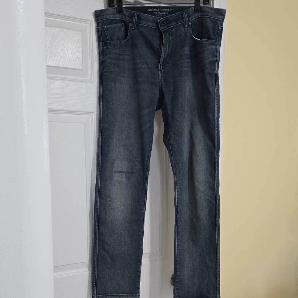 Banana Republic Men’s Navy Slim Straight Jeans
